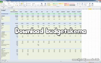 Download gratis budgetskema